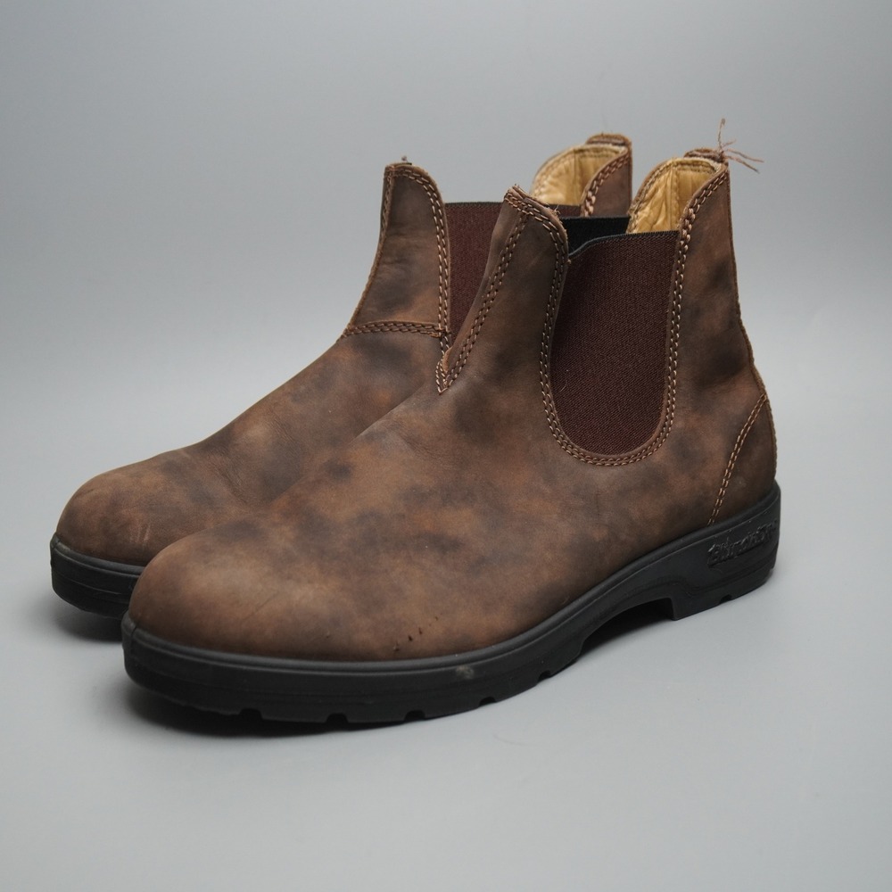 Blundstone 585 Classic Chelsea Boots Rustic Brown Leather Mens 6.5 Womens 8.5